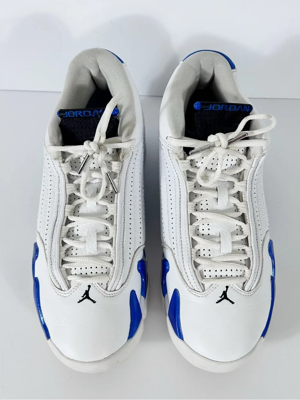 Nike Air Jordan 14 Retro Hyper Royal White 487471 104 Men's Size 9.5